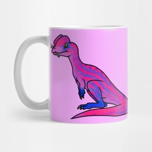 BIlophosaurus Prideosaur - Pride Month Bisexual Flag Dinosaur Mug